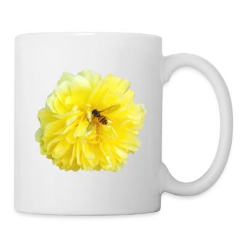 Yellow_Rose_-_Bee_Nature_Photography - Mug - white - Right
