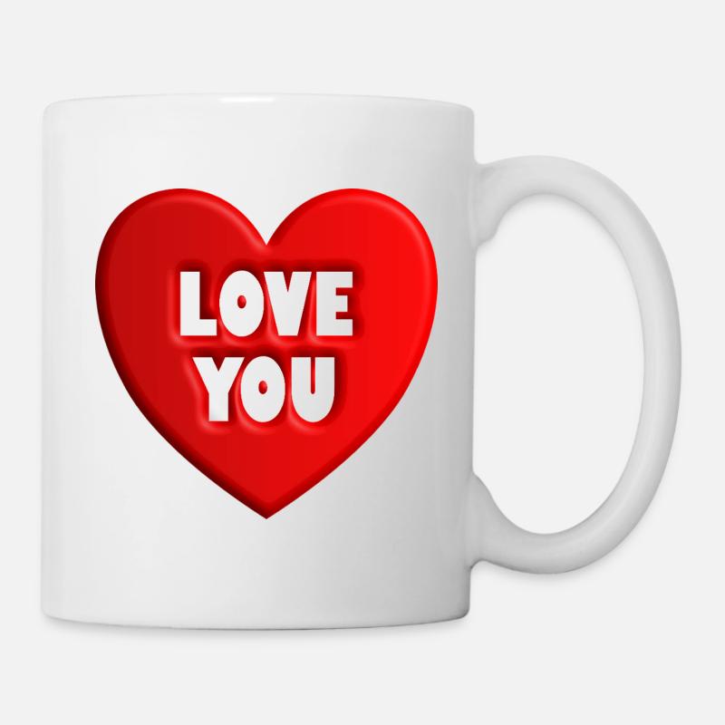 Mon cœur t’aime - Mug blanc - blanc