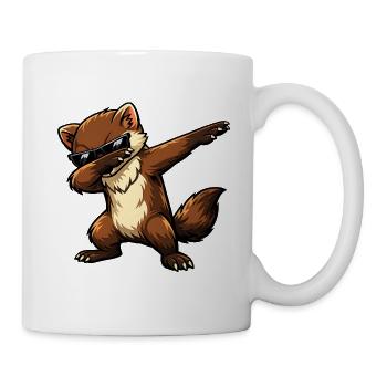 Dabbing Marder - Tasse - Weiß - Rechts