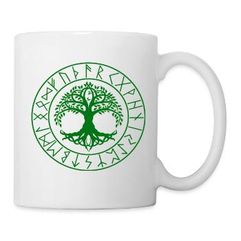 Wikinger Baum Keltischer Knoten - Tasse - Weiß - Rechts