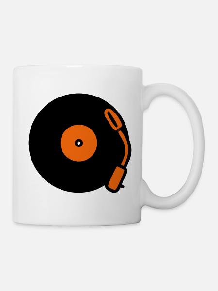 Schallplatte Plattenspieler Vinyl - Tasse - Weiß