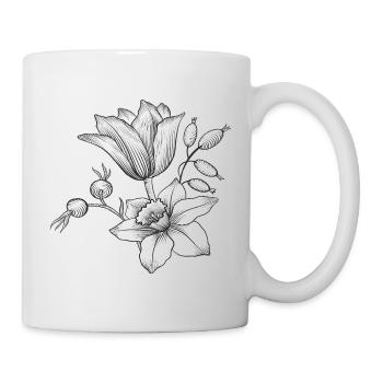 Vrille de fleur - Mug blanc - blanc - Droite