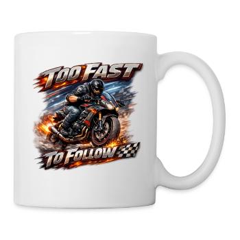 Trop rapide pour suivre Moto - Mug blanc - blanc - Droite