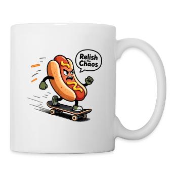Furious Hot Dog – Humor Street Food Chaos - Tasse - Weiß - Rechts