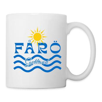 Fårö Gotland-Sonne und Wellen - Tasse - Weiß - Rechts