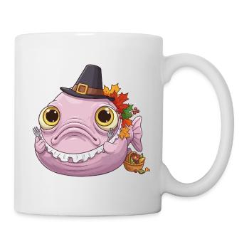 Lustiger Blobfisch - Herbst und Erntedank - Tasse - Weiß - Rechts