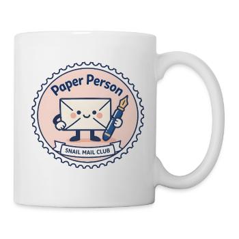 Papiermensch | Snail Mail Club - Tasse - Weiß - Rechts