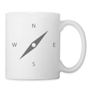 Nordstern Kompass Illustration - Tasse - Weiß - Rechts