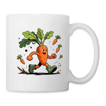 Spaßiger dynamischer Karottengärtner - Tasse - Weiß - Rechts