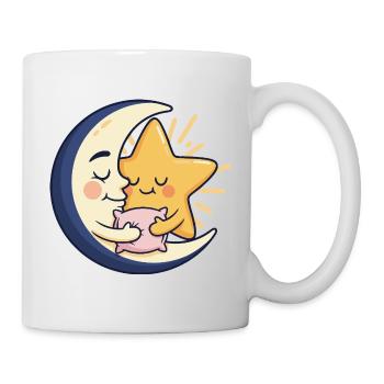 Mond und Stern Kuschelfreund - Tasse - Weiß - Rechts