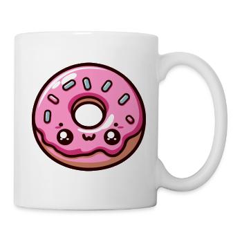 Kawaii Candy Pink Donut - Tasse - Weiß - Rechts