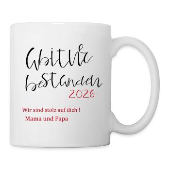 Abitur bestanden - Tasse - Weiß - Rechts