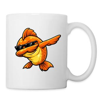 Dabbing Goldfisch - Tasse - Weiß - Rechts