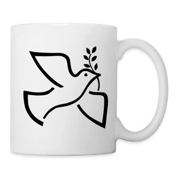 Colombe de la Paix – Symbole de la Paix et de l’Espoir - Mug blanc - blanc - Droite