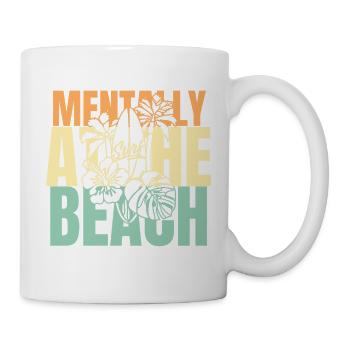 Mentally At the Beach Surfer surfing surf - Mug - white - Right