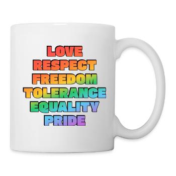 Rainbow Pride Values - Mug - white - Right