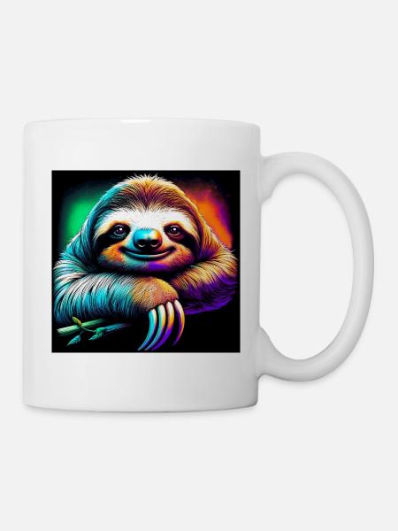 Faultier - Tasse - Weiß