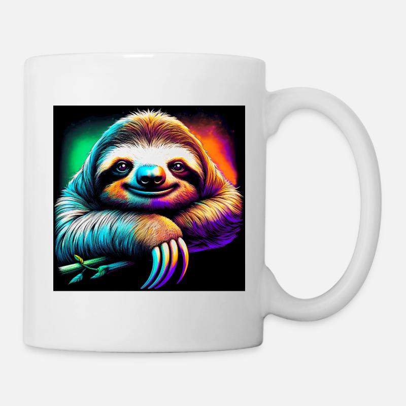Faultier - Tasse - Weiß