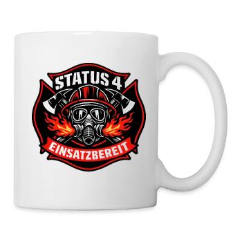Status 4 Einsatzbereit Logo - Tasse - Weiß - Rechts