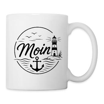 Moin - Tasse - Weiß - Rechts