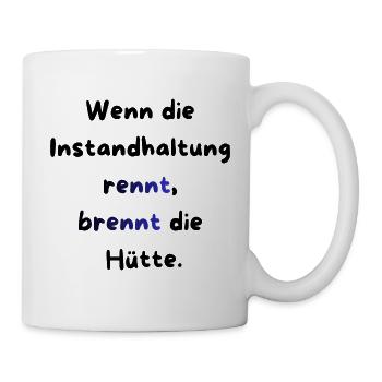 Instandhaltung T-Shirt Lustiges Geschenk Handwerk! - Tasse - Weiß - Rechts