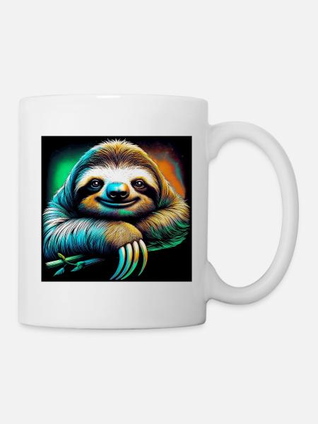 Faultier - Tasse - Weiß