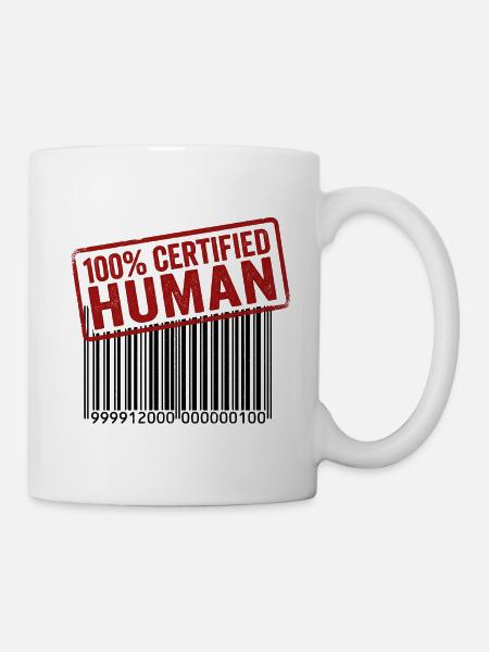 100 Prozent Mensch - Tasse - Weiß