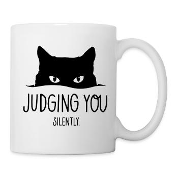 Black Cat Judging You Silently - Mug - white - Right