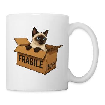 Katze Siam - Tasse - Weiß - Rechts