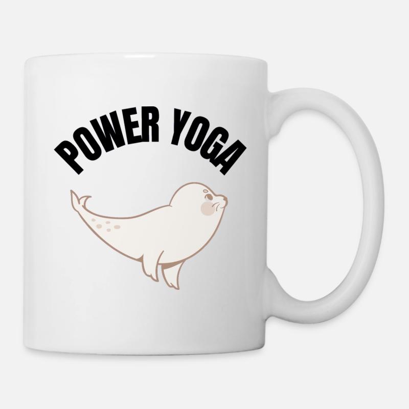 Power Yoga Seal - Mug - white