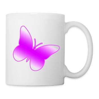 Schmetterling - Tasse - Weiß - Rechts