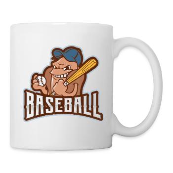 Rogue Batter Baseball-Maskottchen - Tasse - Weiß - Rechts