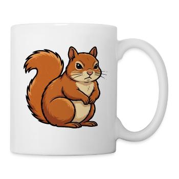 Eichhörnchen Eichhorn Eichhörnchenliebhaber Nager - Tasse - Weiß - Rechts