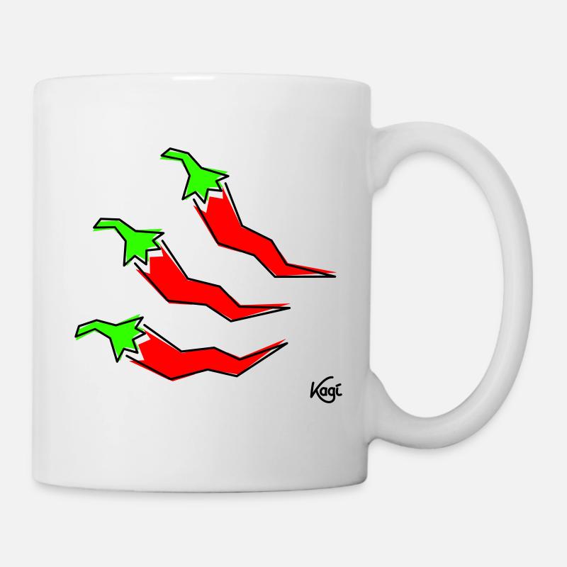 trois pepperonis - Mug blanc - blanc
