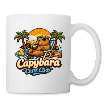Capybara Chill Club – Design Drôle de Capybara - Mug blanc - blanc - Droite