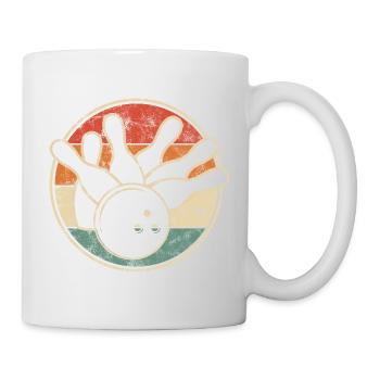 Retro Bowling Kegel Mit Kugel Für Kegel Club - Tasse - Weiß - Rechts