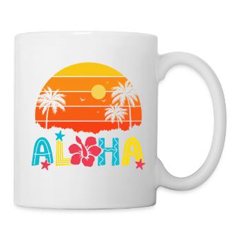 Aloha Sunset Palm Hibiscus - Mug - white - Right