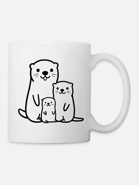 Otter - Tasse - Weiß