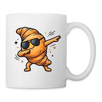 Dabbing Croissant - Tasse - Weiß - Rechts