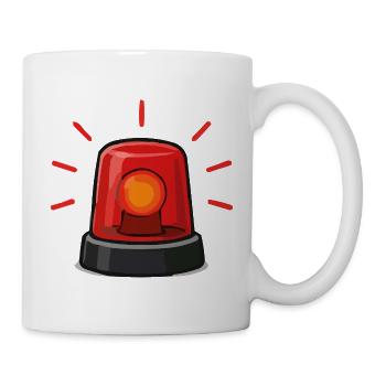 Illustration du clignotant d’alarme rouge - Mug blanc - blanc - Droite