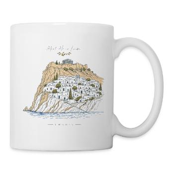 Meet Me in Lindos Rhodes Greece Vacation Travel - Mug - white - Right