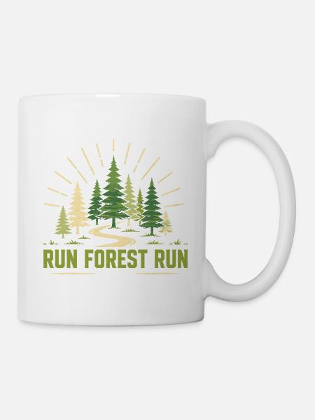 Trailrunning – Run Forest Run - Tasse - Weiß