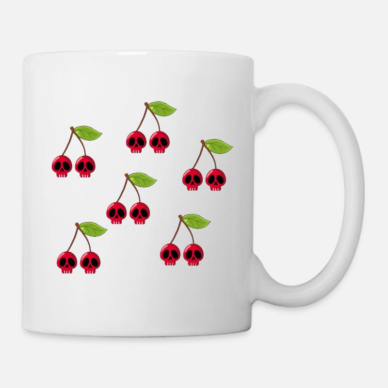 Cérises Crâne Colorées - Mug blanc - blanc
