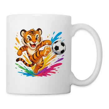 Tiger Kick Ball Color Explosion - Mug - white - Right