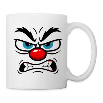 Caricature du cirque enragé - Mug blanc - blanc - Droite