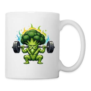 Power broccoli: Bold vegetable body - Mug - white - Right