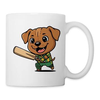 Motif de dessin animé chiot grillon drôle - Mug blanc - blanc - Droite
