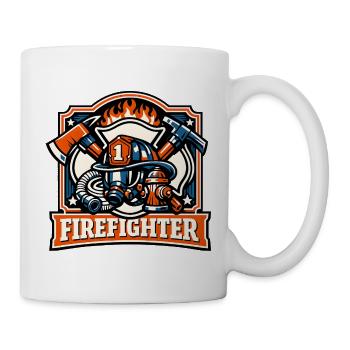 Feuerwehrhelden Symbolik - Tasse - Weiß - Rechts