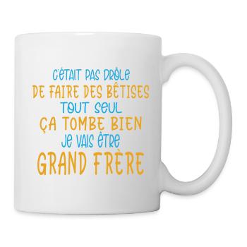 T-shirt Annonce Futur Grand Frère Humour - Mug blanc - blanc - Droite