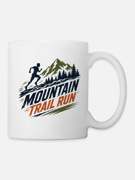 Mountain Trail Run - Tasse - Weiß